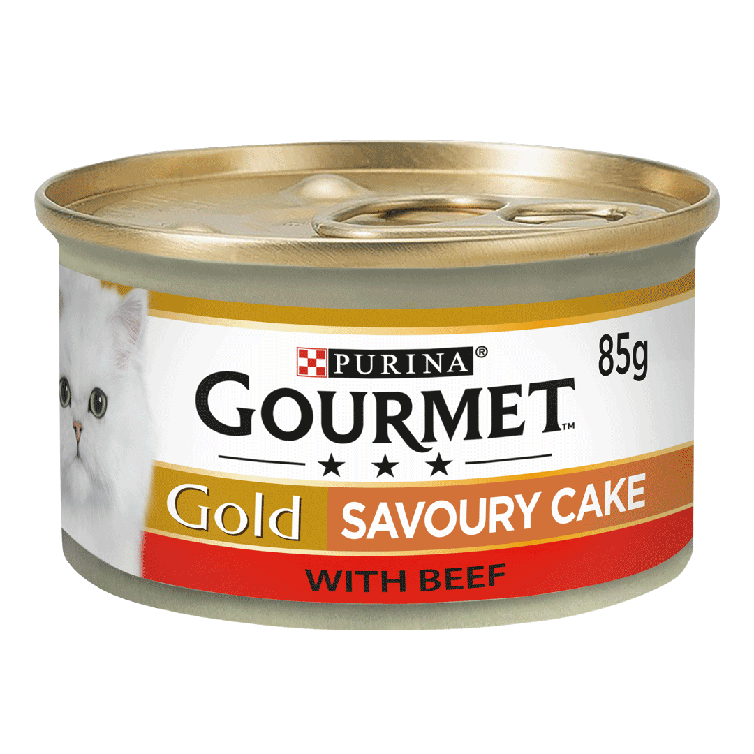 Gourmet Adult Gold Savoury Cake Beef Wet Cat Food