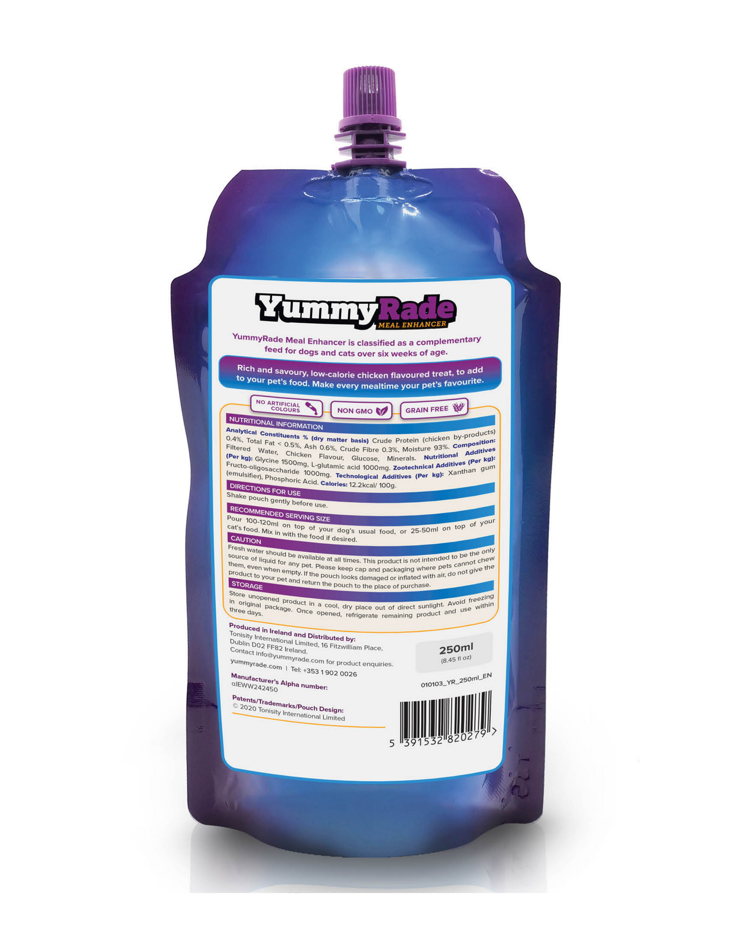 YummyRade Tasty Meal Enhancer for Cats & Dogs 250ml