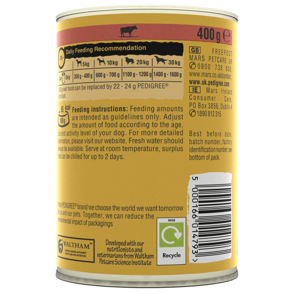 Pedigree Original in Loaf Adult Wet Dog Food 400g