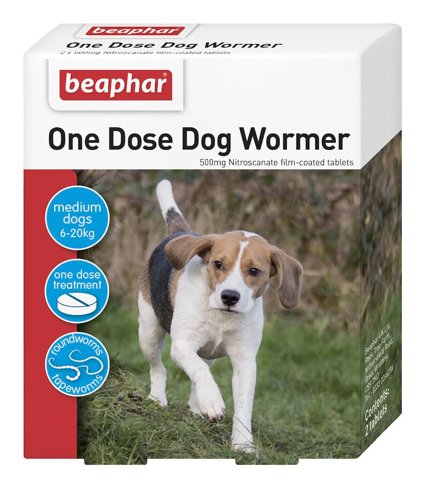 Beaphar One Dose Worming Tablets for Dogs
