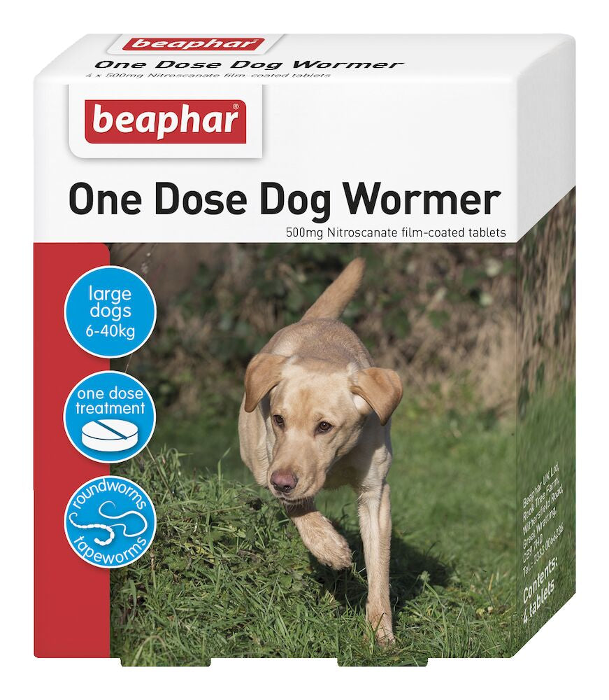 Beaphar One Dose Worming Tablets for Dogs