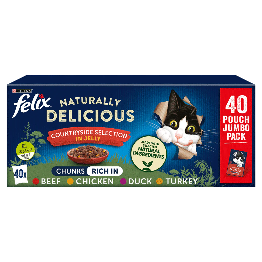 Felix Adult Naturally Delicious Countryside Selection in Jelly Wet Cat Food