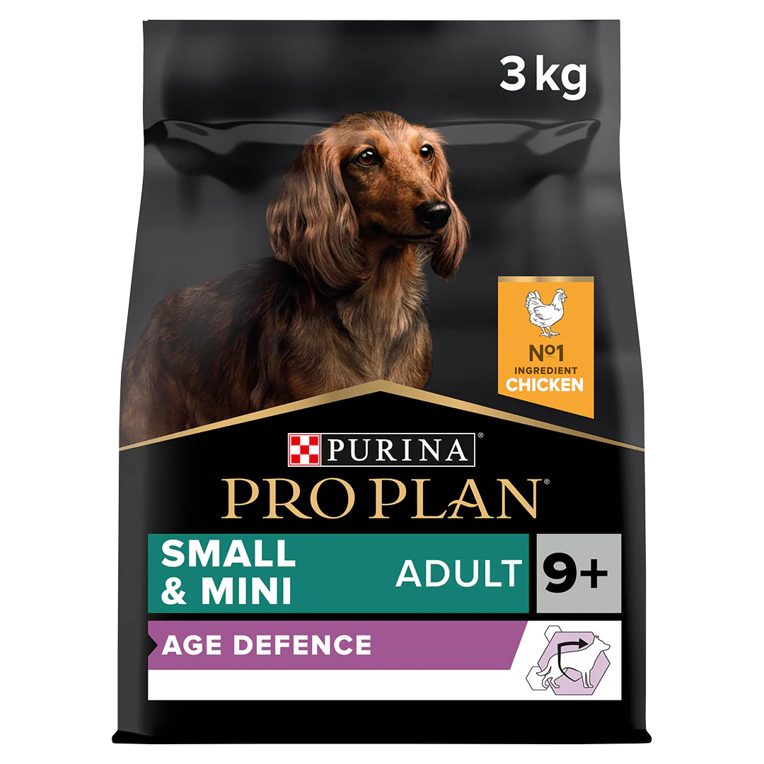 Pro Plan Small and Mini Adult 9+ Senior Age Defence Chicken Dry Dog Food 3kg