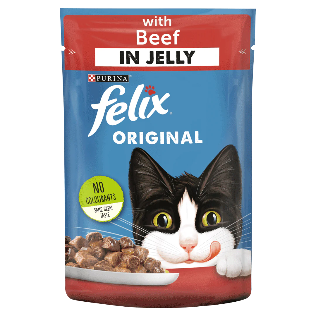 Felix Adult Original Beef in Jelly Wet Cat Food
