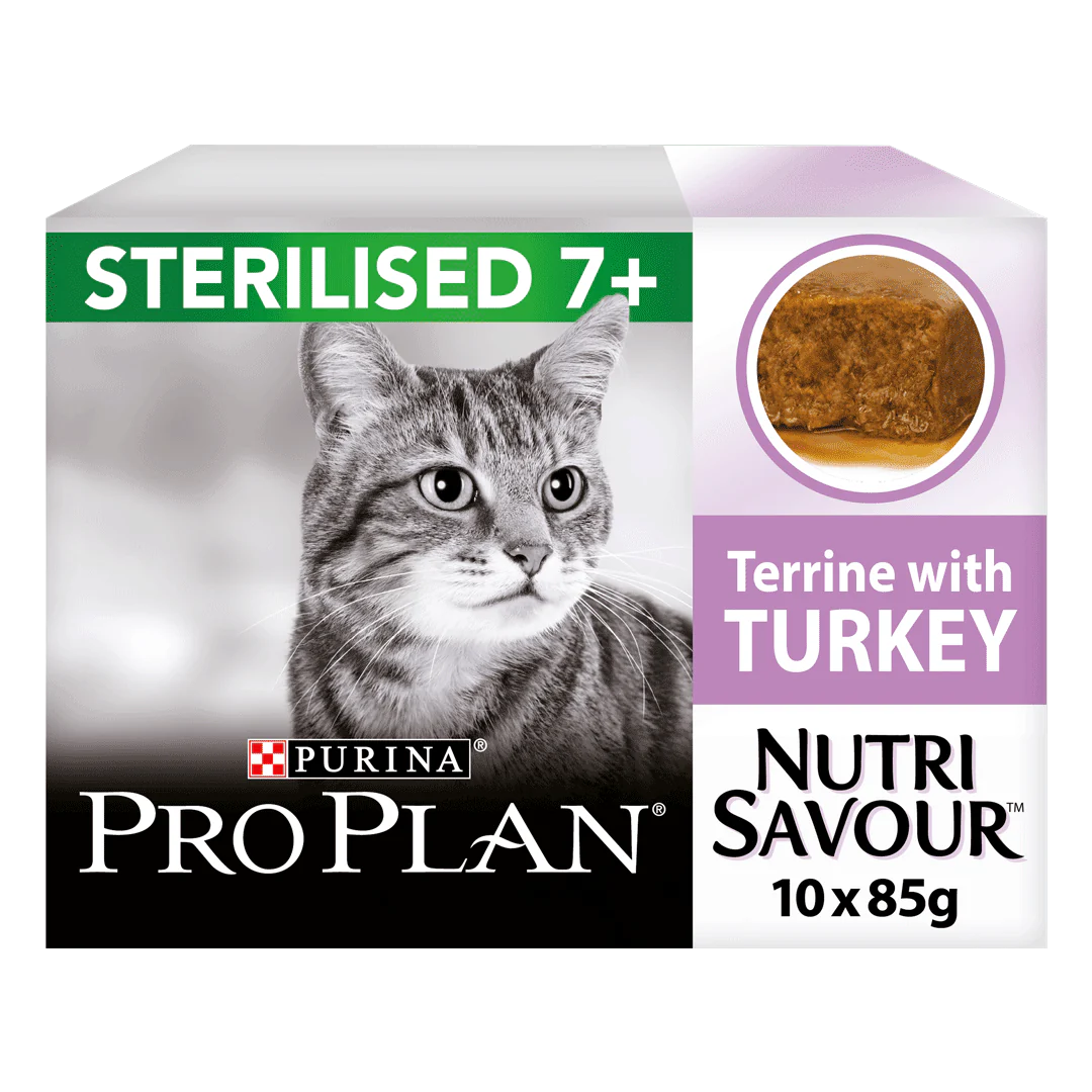 Pro Plan Adult 7+ Sterilised Nutrisavour Turkey Wet Cat Food