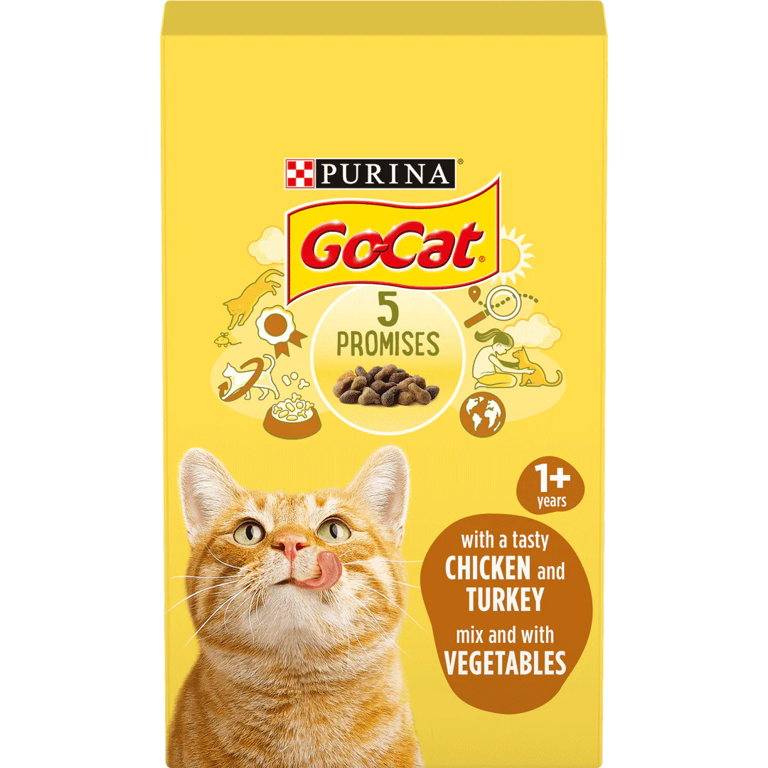 Go Cat Adult Chicken and Turkey Dry Cat Food 320g