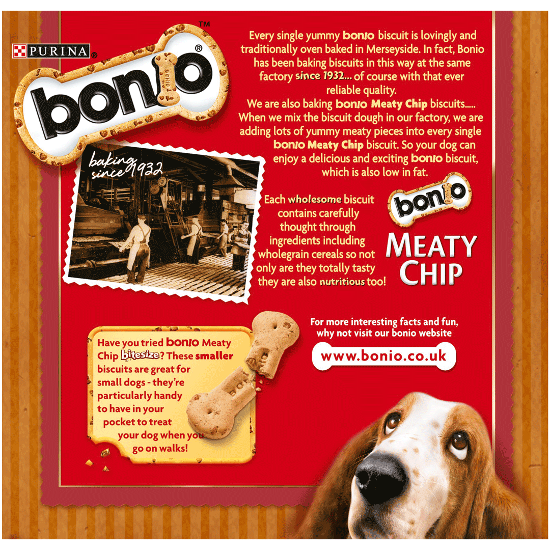 Bonio Meaty Chip Dog Biscuits 375g