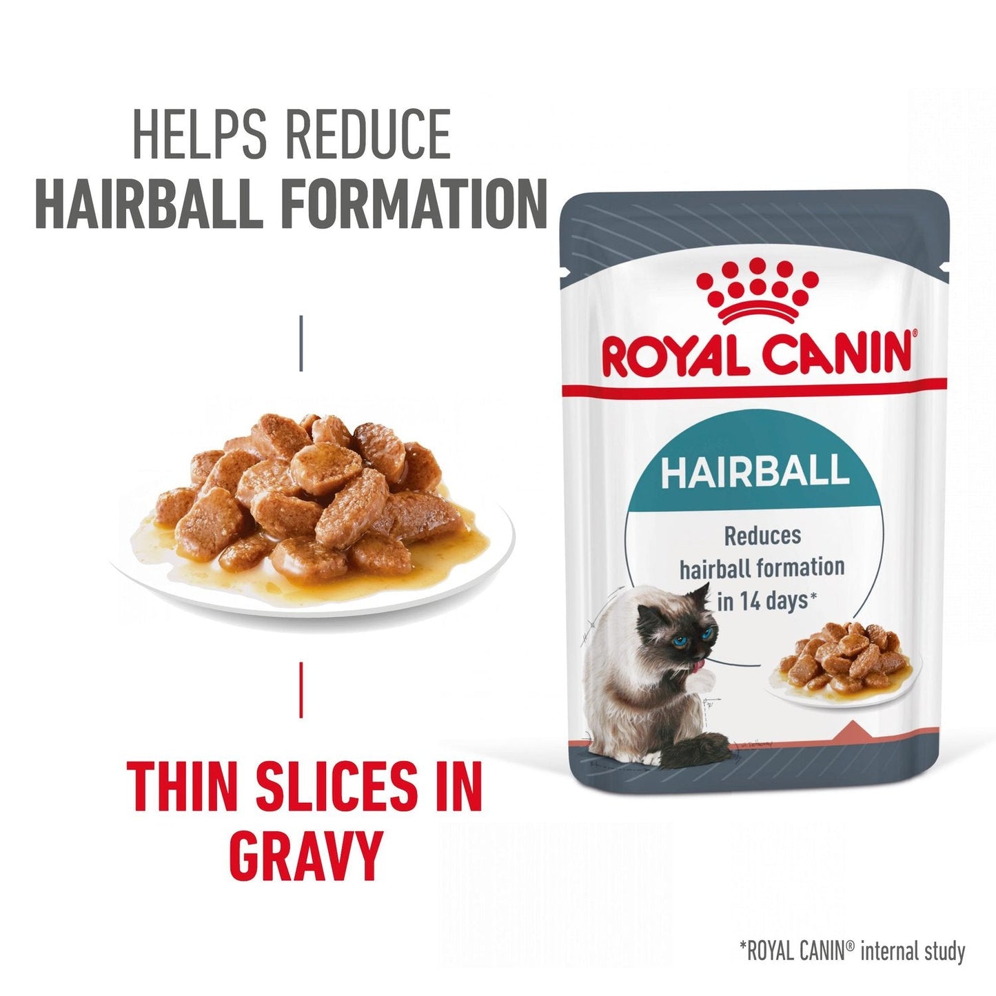 Royal Canin Adult Hairball Care Thin Slices In Gravy Wet Cat Food