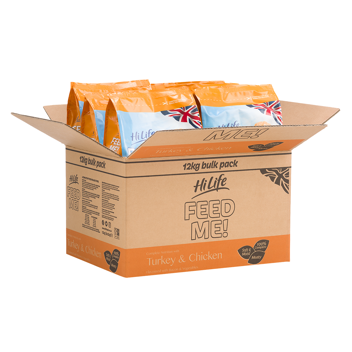 HiLife Feed Me with Turkey and Chicken Flavoured with Bacon and Vegetables Dry Dog Food