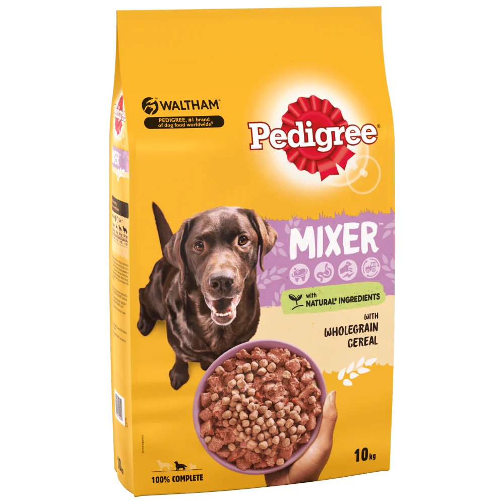 Pedigree Mixer with Wholegrain Cereal Adult Dry Dog Food 10kg