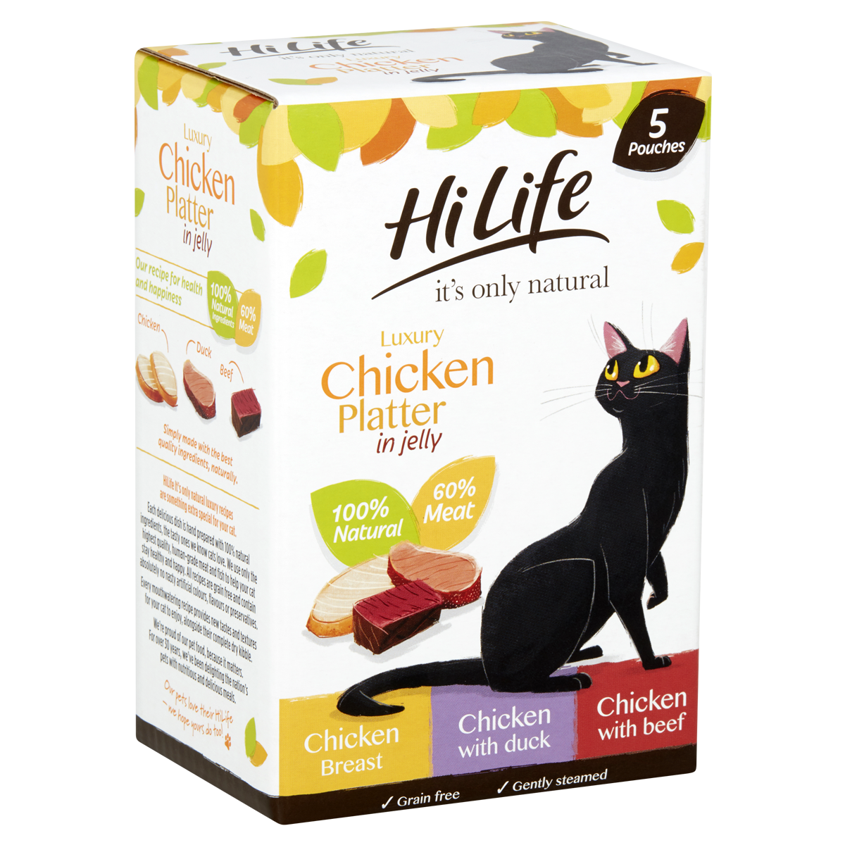 HiLife It's Only Natural Luxury Chicken Platter Wet Cat Food 5 x 50g