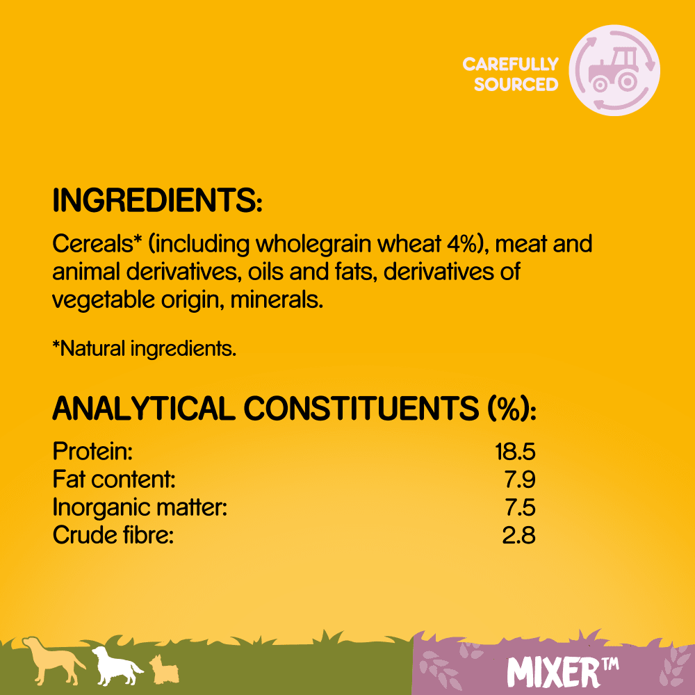 Pedigree Mixer with Wholegrain Cereal Adult Dry Dog Food 10kg