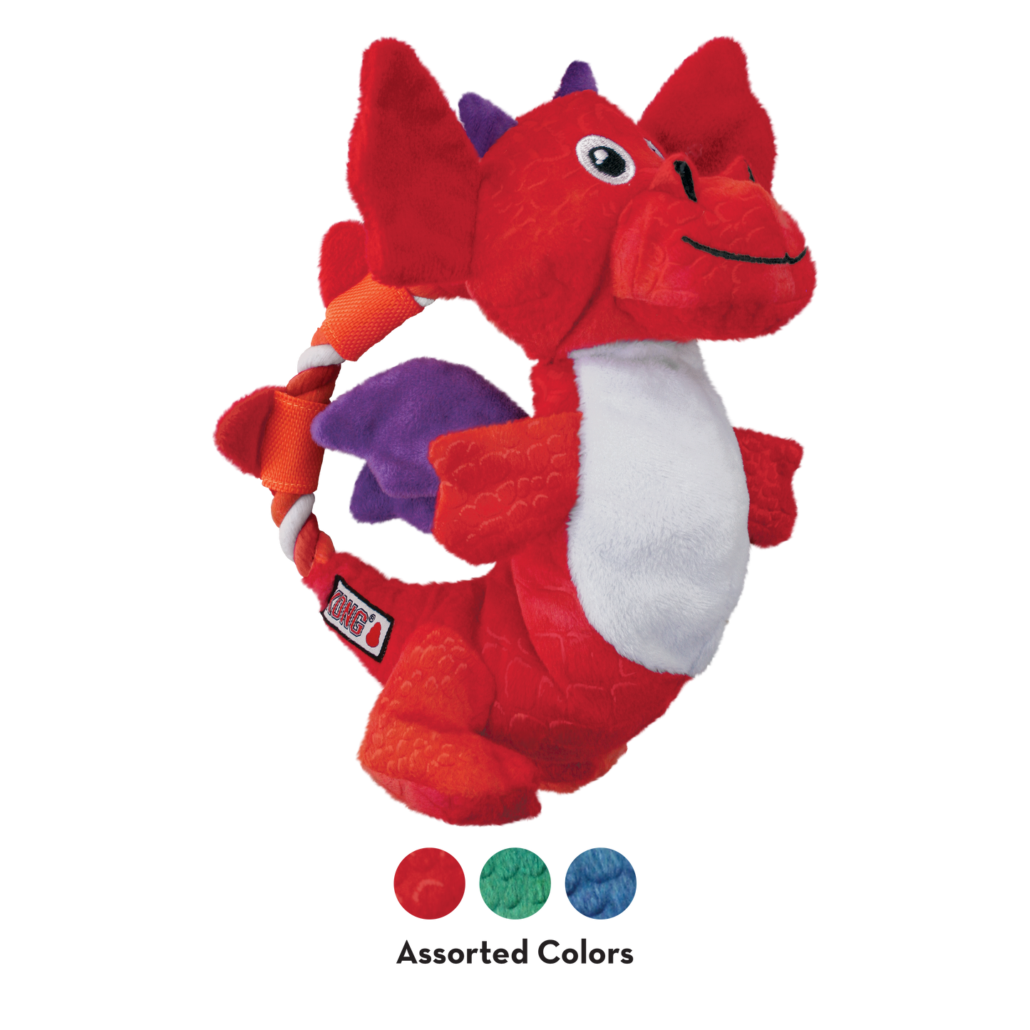 KONG Dragon Knots Dog Toy Medium/Large Assorted Colours