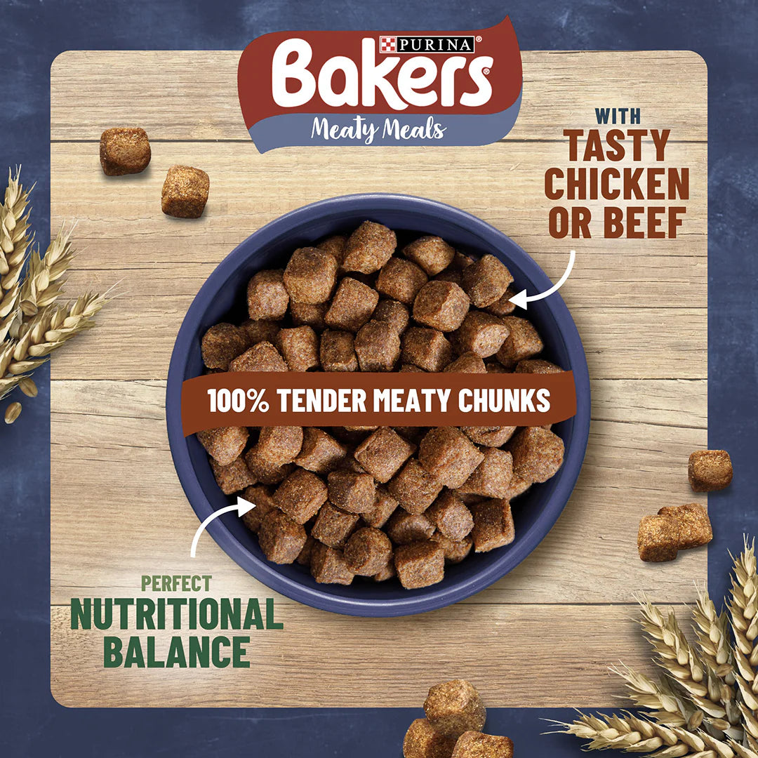 Bakers Adult Meaty Meals with Beef Dry Dog Food