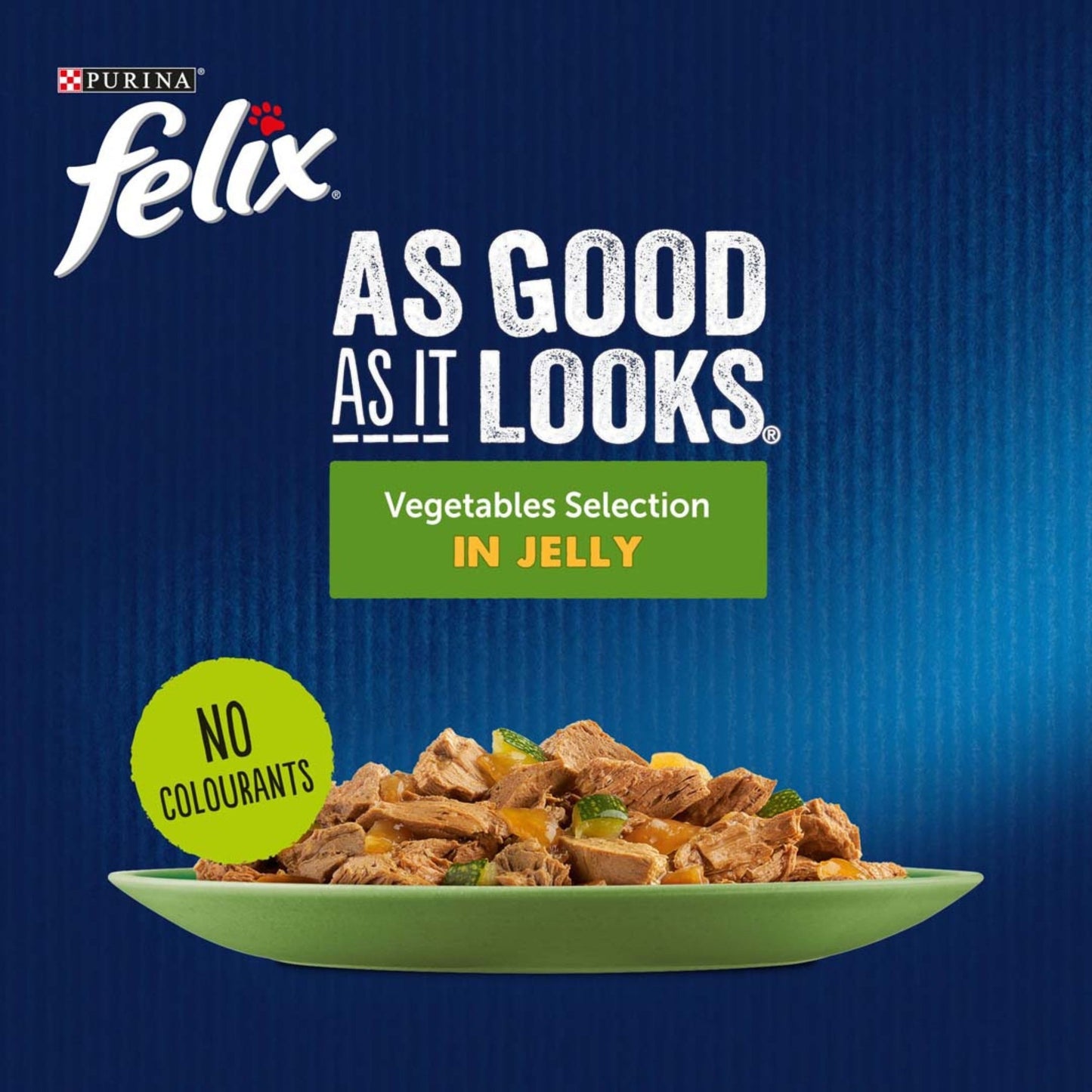 Felix Adult As Good As it Looks Vegetable Selection in Jelly Wet Cat Food 12 x 100g