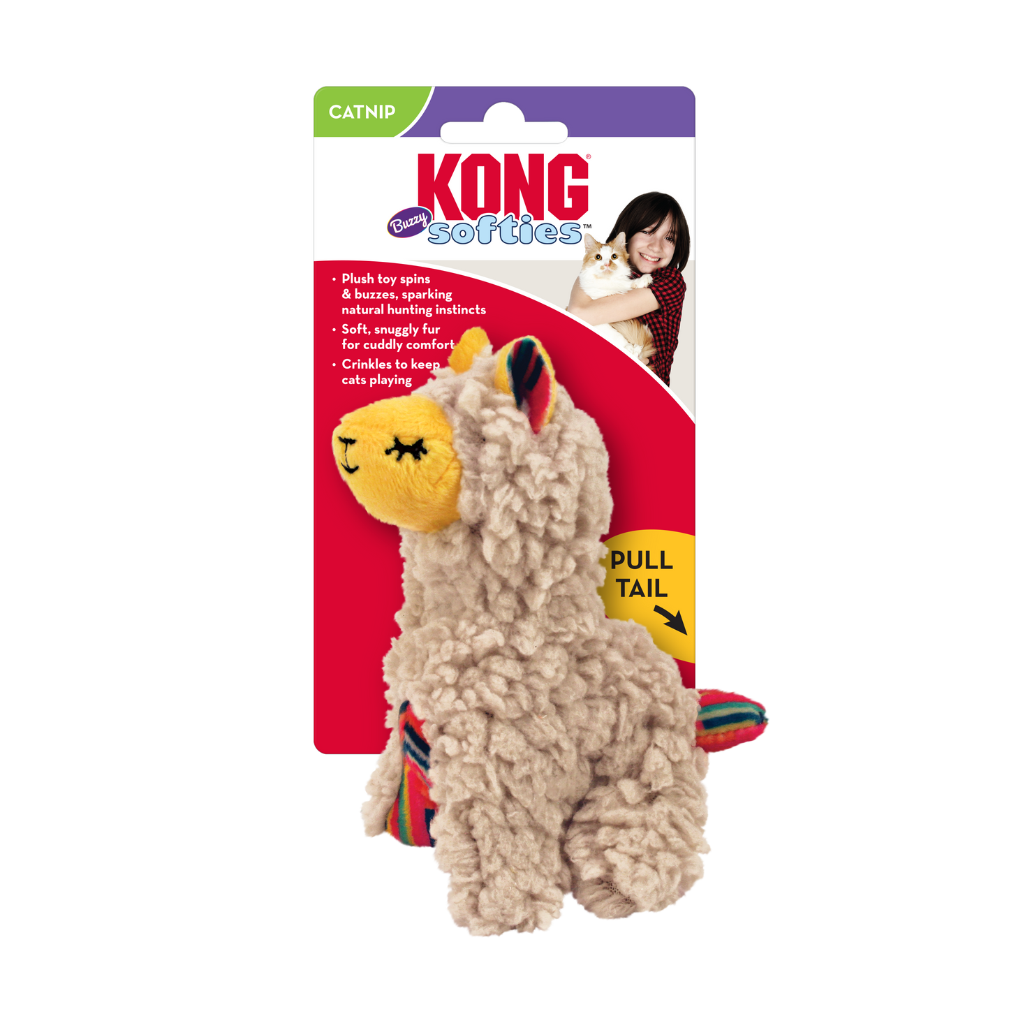 KONG Softies Buzzy Dog Toy Llama