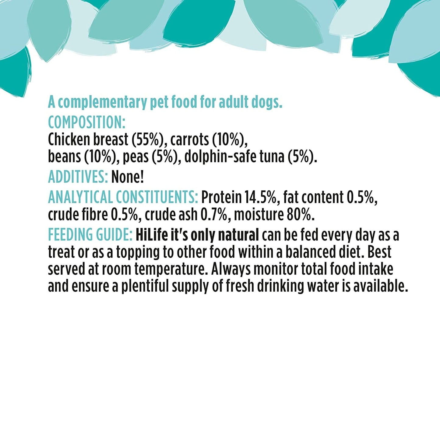 HiLife It's Only Natural Luxury Chicken with Tuna & Garden Vegetables Wet Dog Food 100g