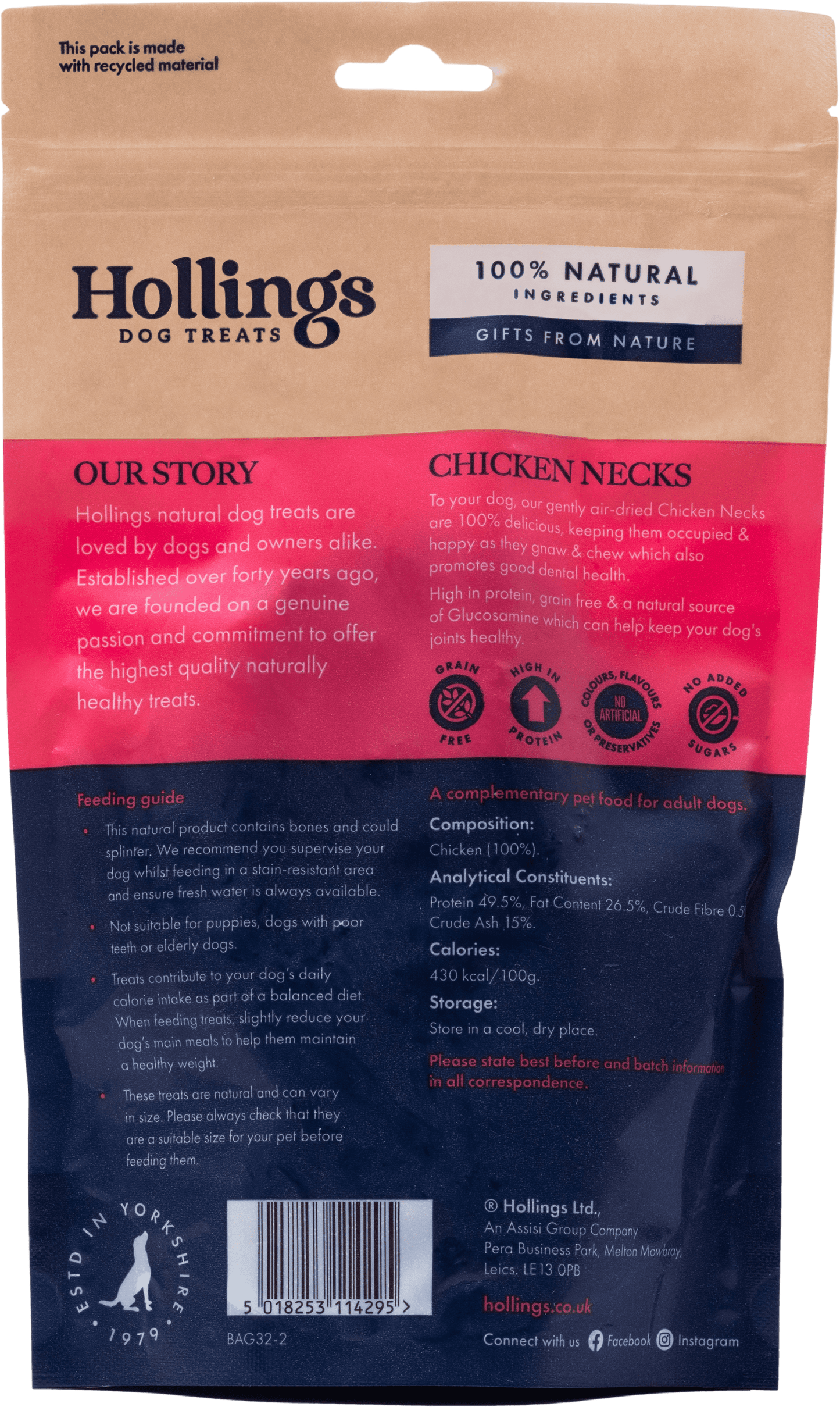 Hollings Chicken Necks 120g