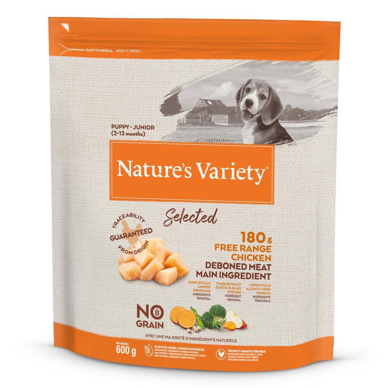 Nature's Variety Selected Free Range Chicken Puppy Dry Dog Food 600g