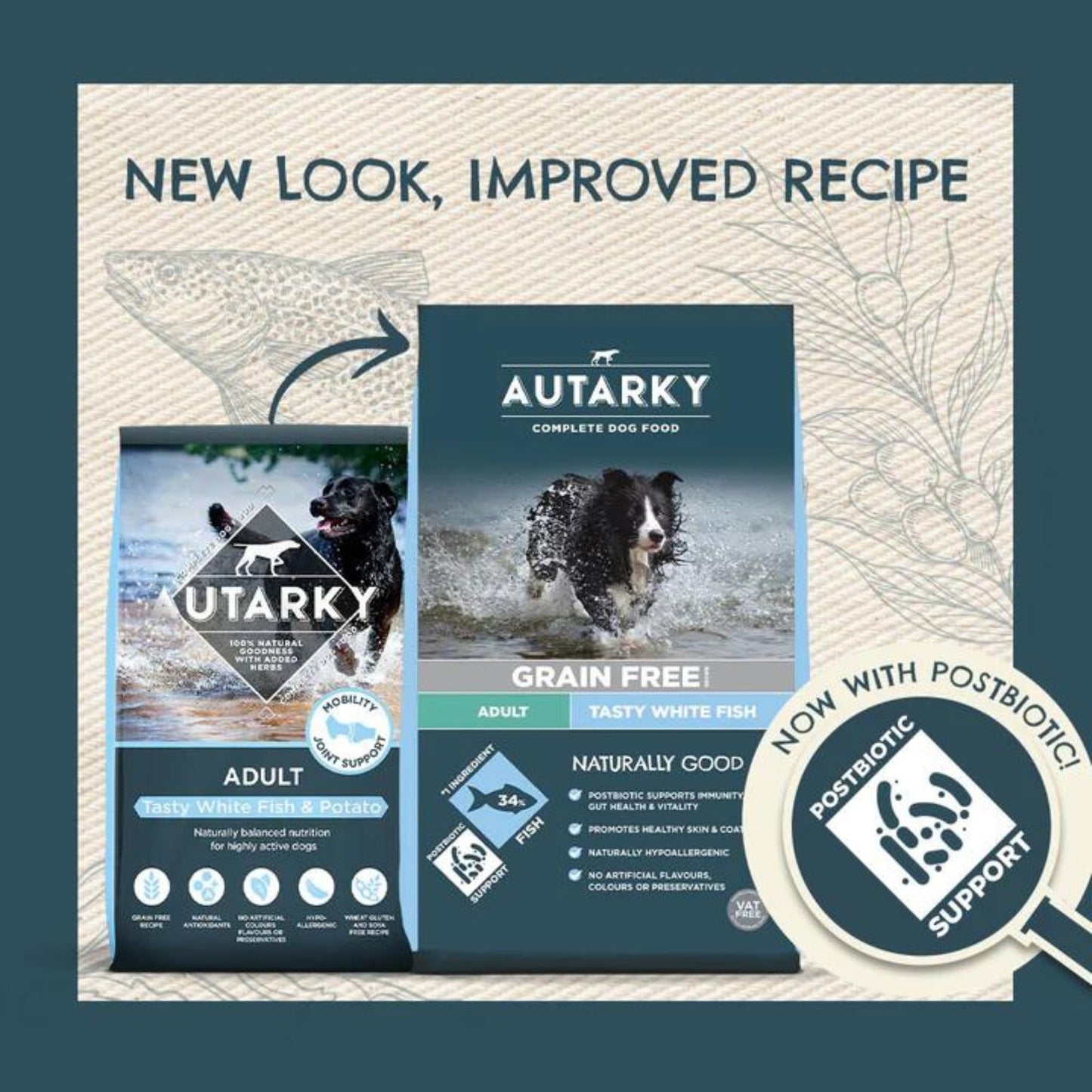Autarky Adult Grain Free Tasty White Fish and Potato Dry Dog Food