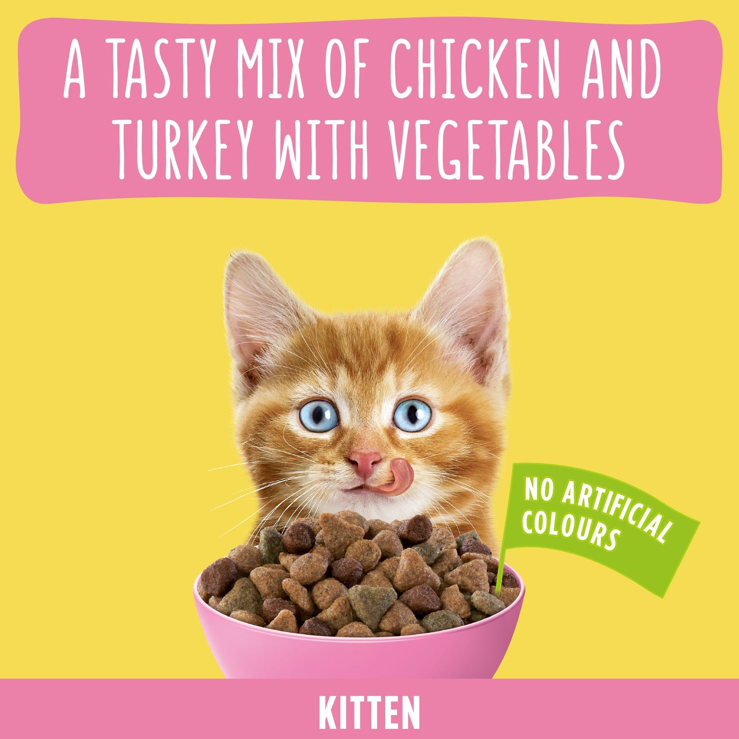 Go Cat Crunchy and Tender Kitten Chicken Dry Cat Food 800g