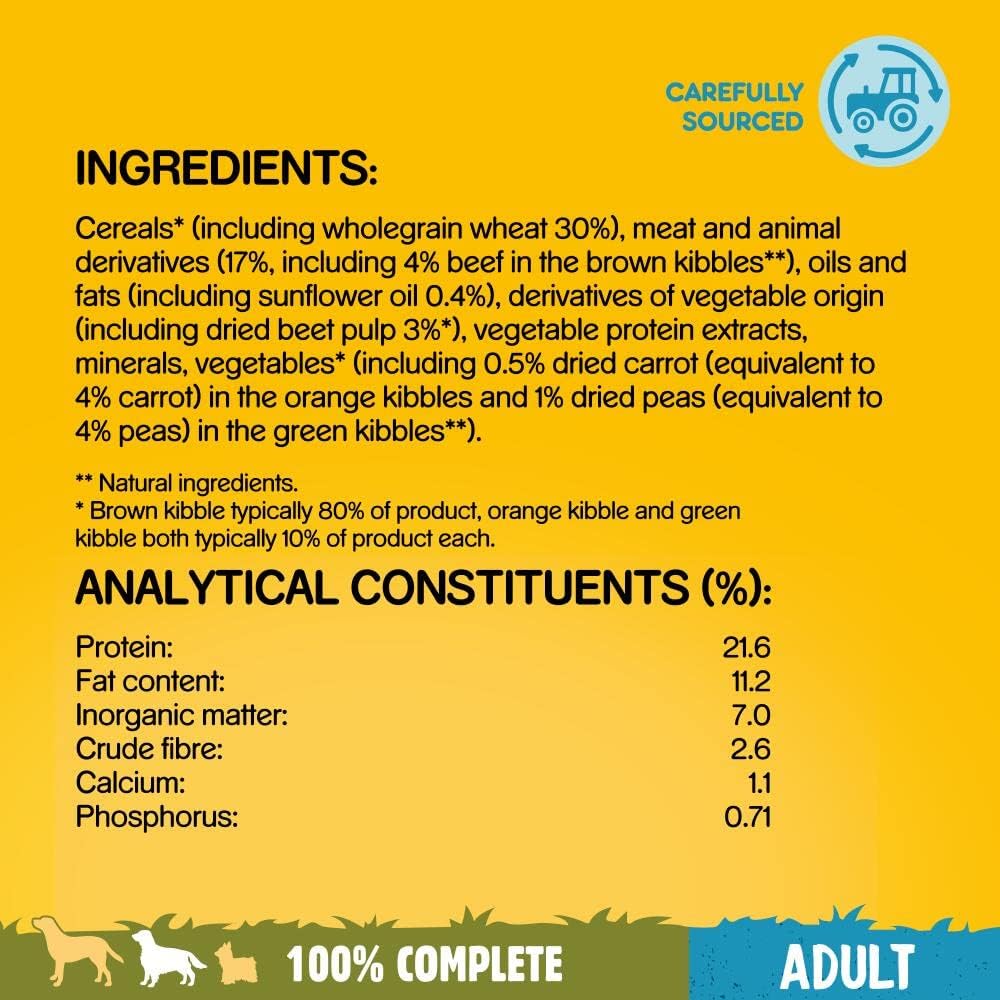 Pedigree Complete with Beef & Vegetables Adult Dry Dog Food 12kg
