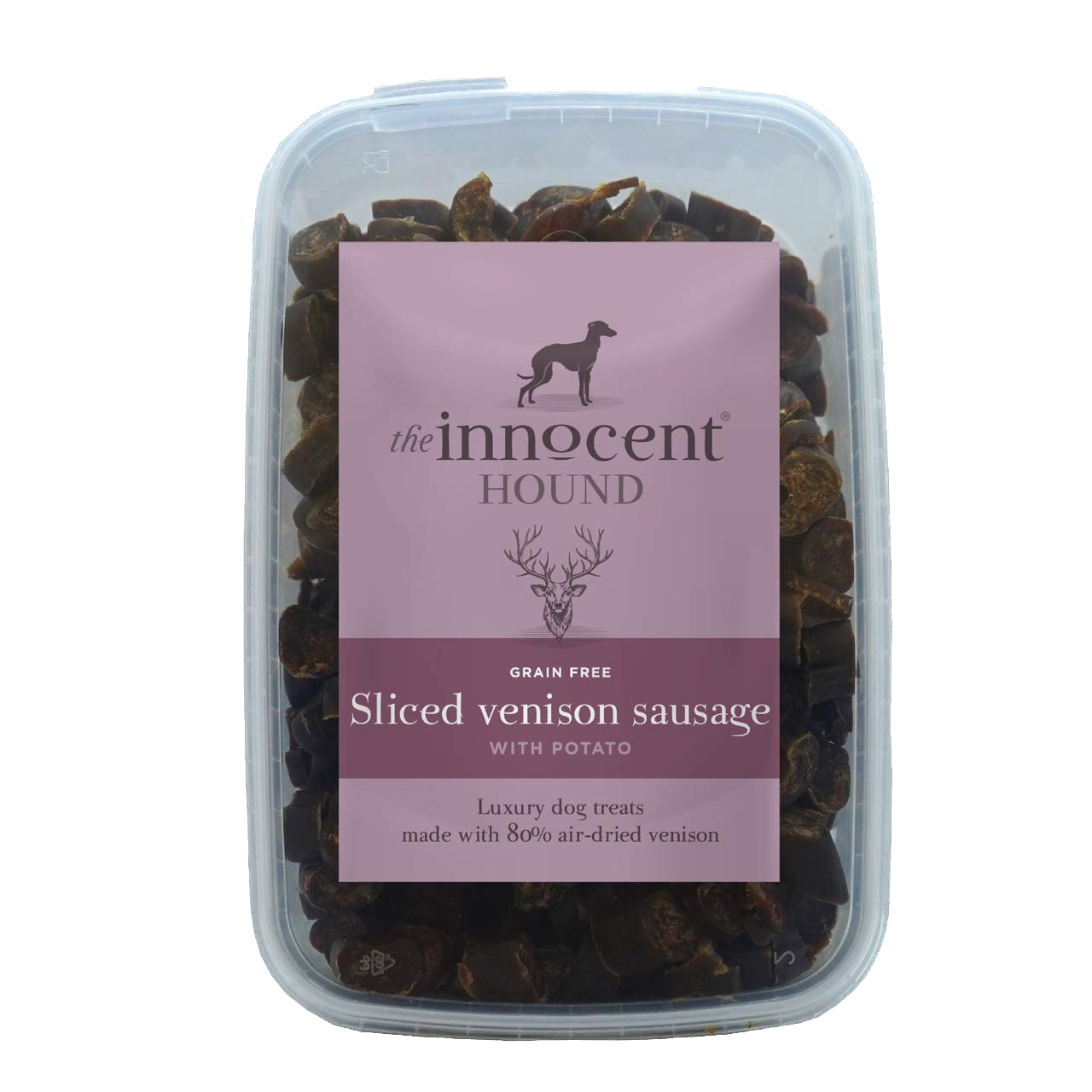 The Innocent Hound Sliced Venison Sausages with Potato Dog Treats 600g