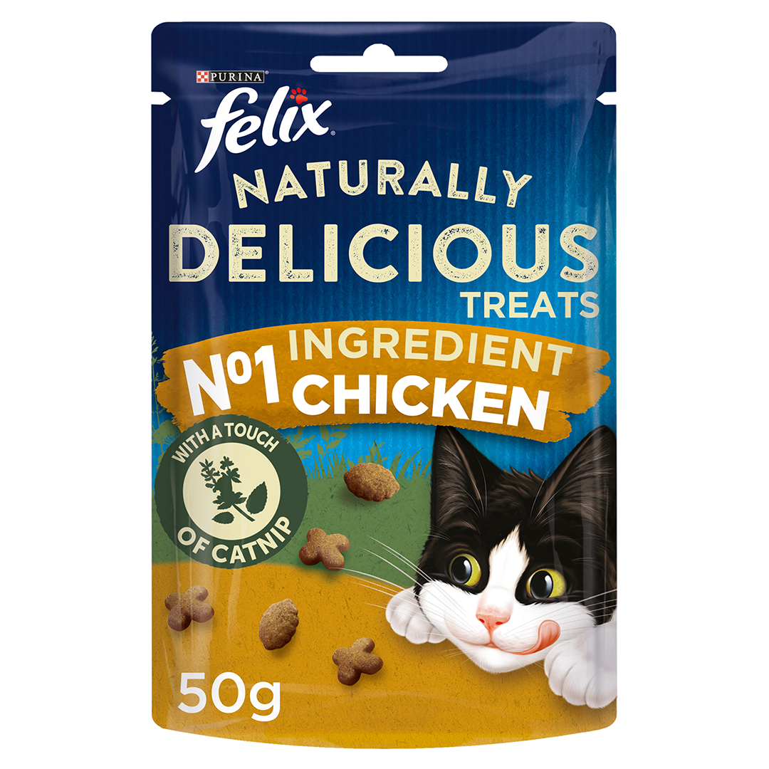 Felix Adult Naturally Delicious Chicken and Catnip Cat Treats 50g