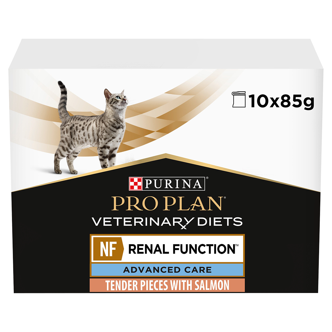 Pro Plan Veterinary NF Renal Function Advanced Care with Salmon Wet Cat Food 10 x 85g