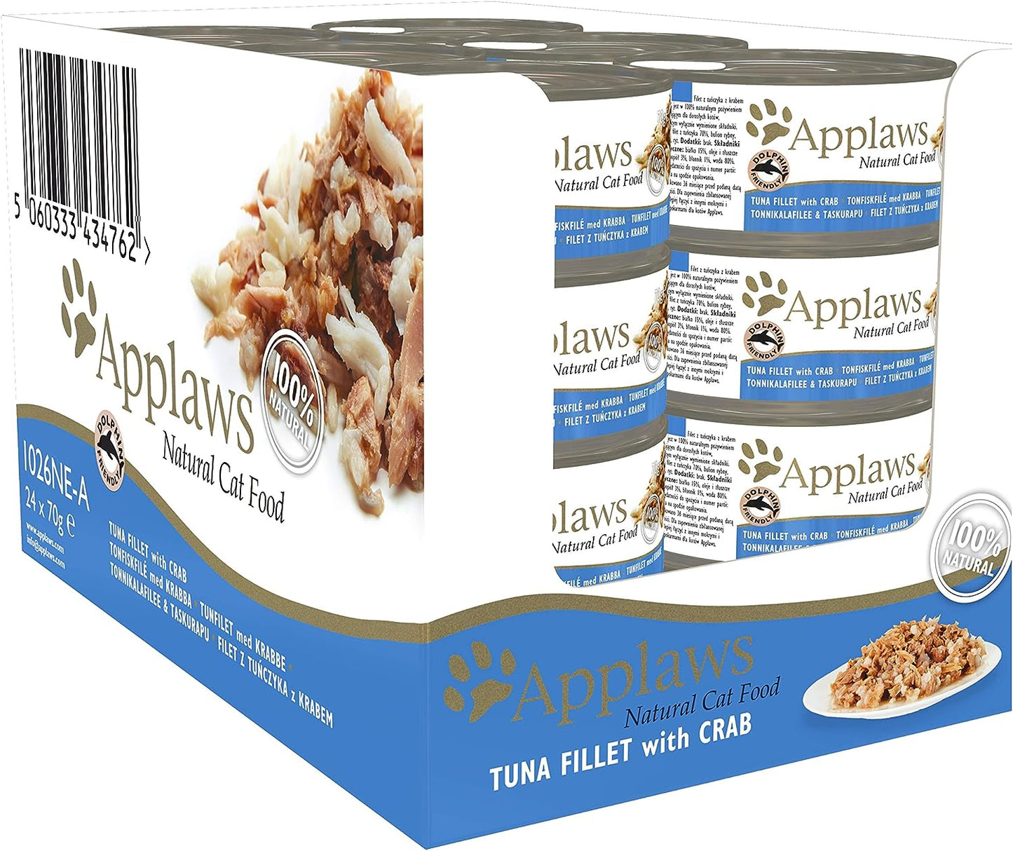 Applaws Tuna Fillet with Crab in Broth Wet Cat Food