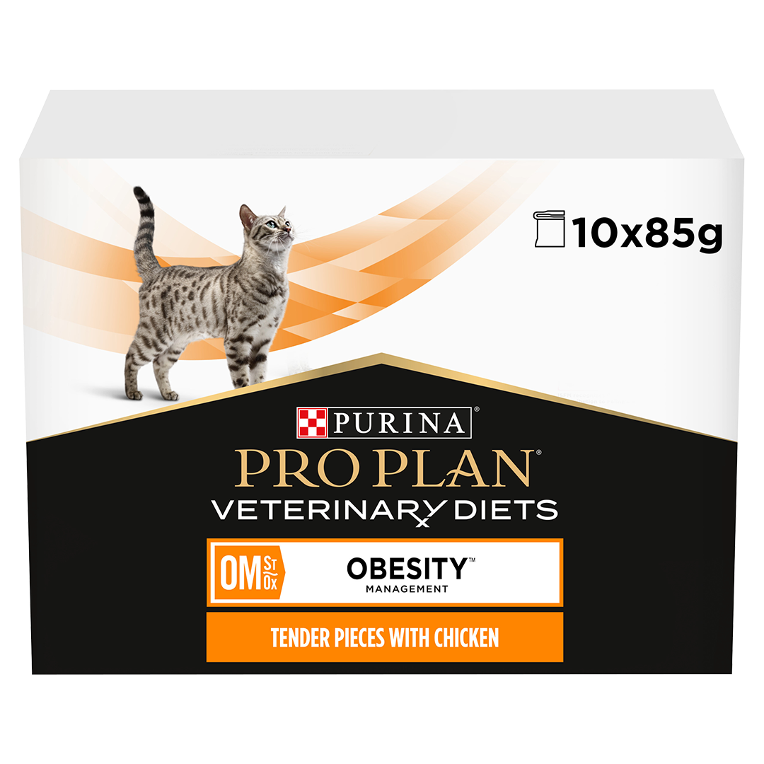 Pro Plan Veterinary OM Obesity Management with Chicken Wet Cat Food 10 x 85g