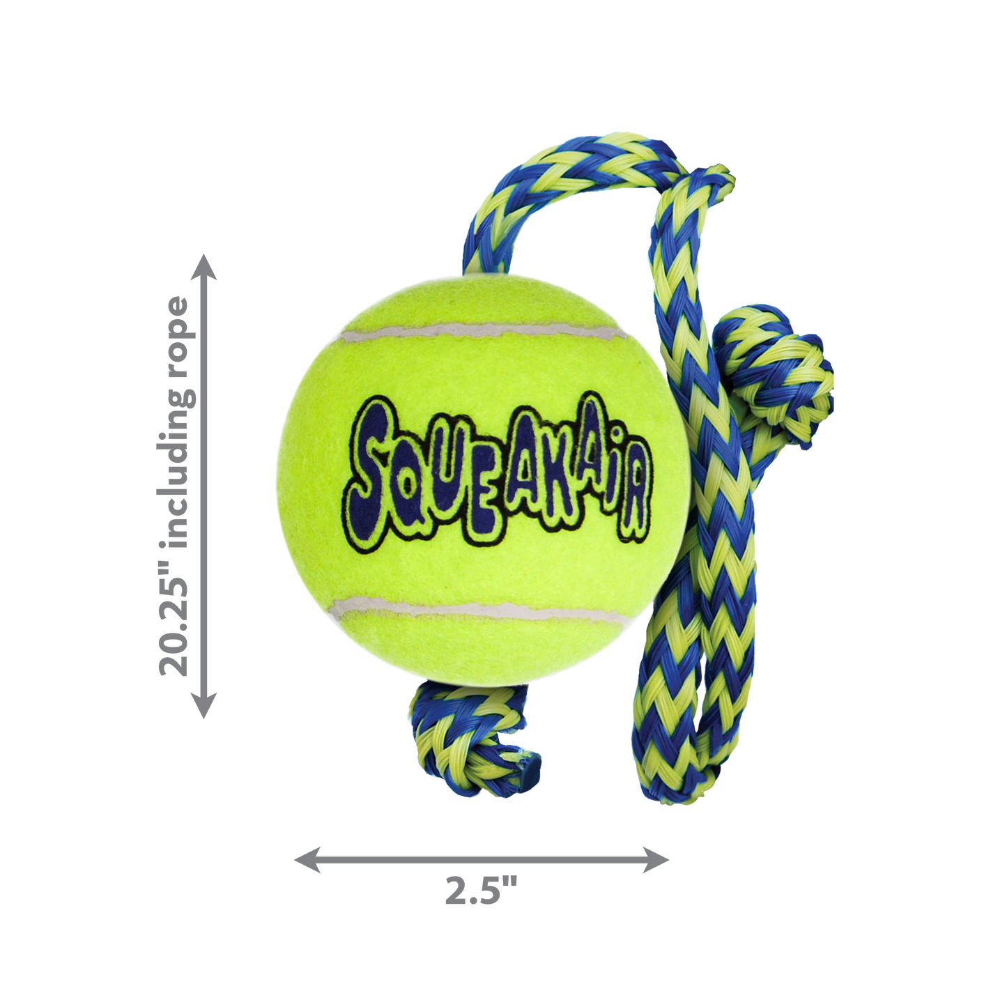 KONG Squeakair Ball with Rope for Dog Medium
