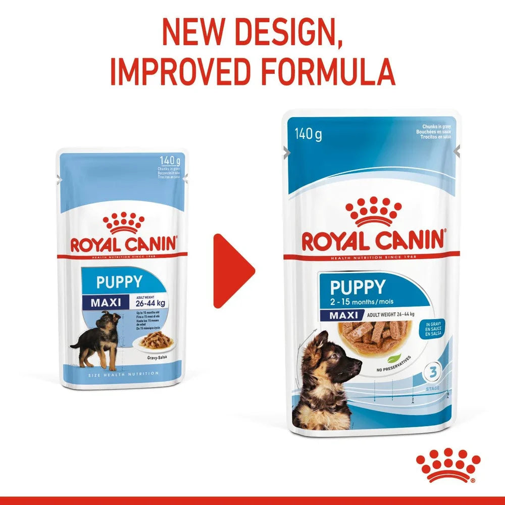 Royal Canin Puppy Maxi Chunks In Gravy Wet Dog Food