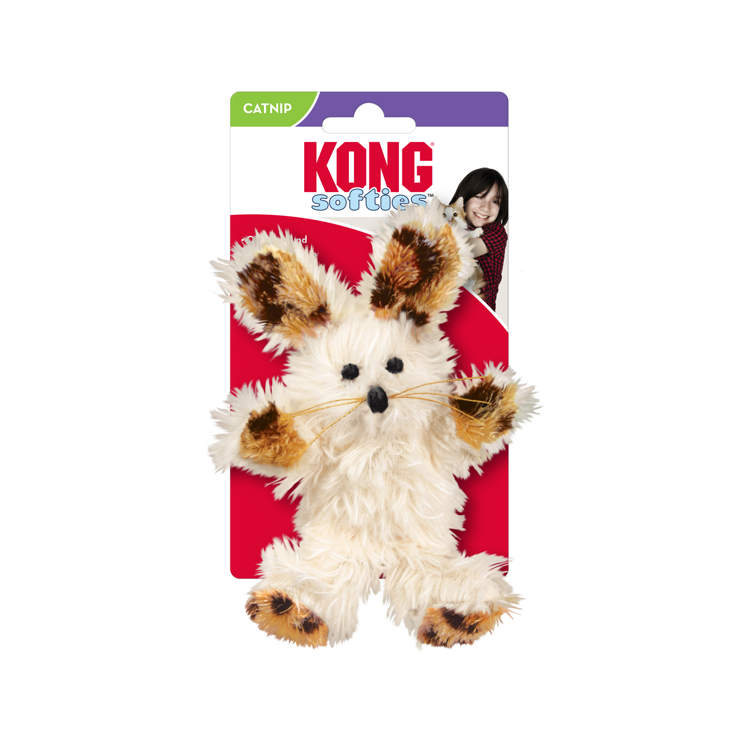 KONG Cat Softies Fuzzy Bunny
