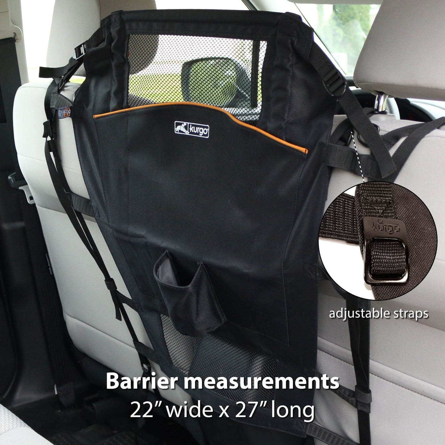 Kurgo Backseat Dog Car Barriers Black