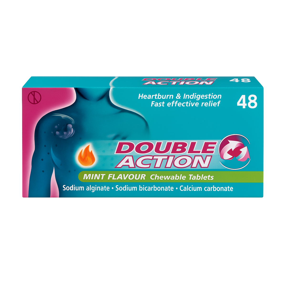 HealthAZ GAV Mint Flavour Chewable Double Action (48 Tablets)