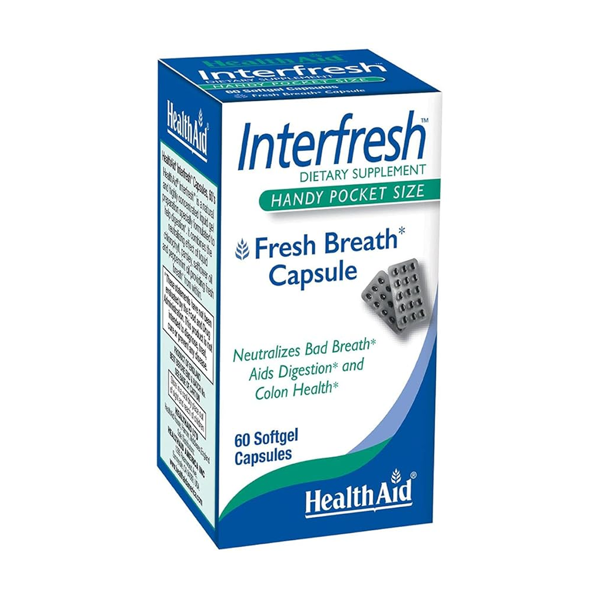 HealthAid Interfresh Fresh Breath Capsule 60 Softgel Capsules