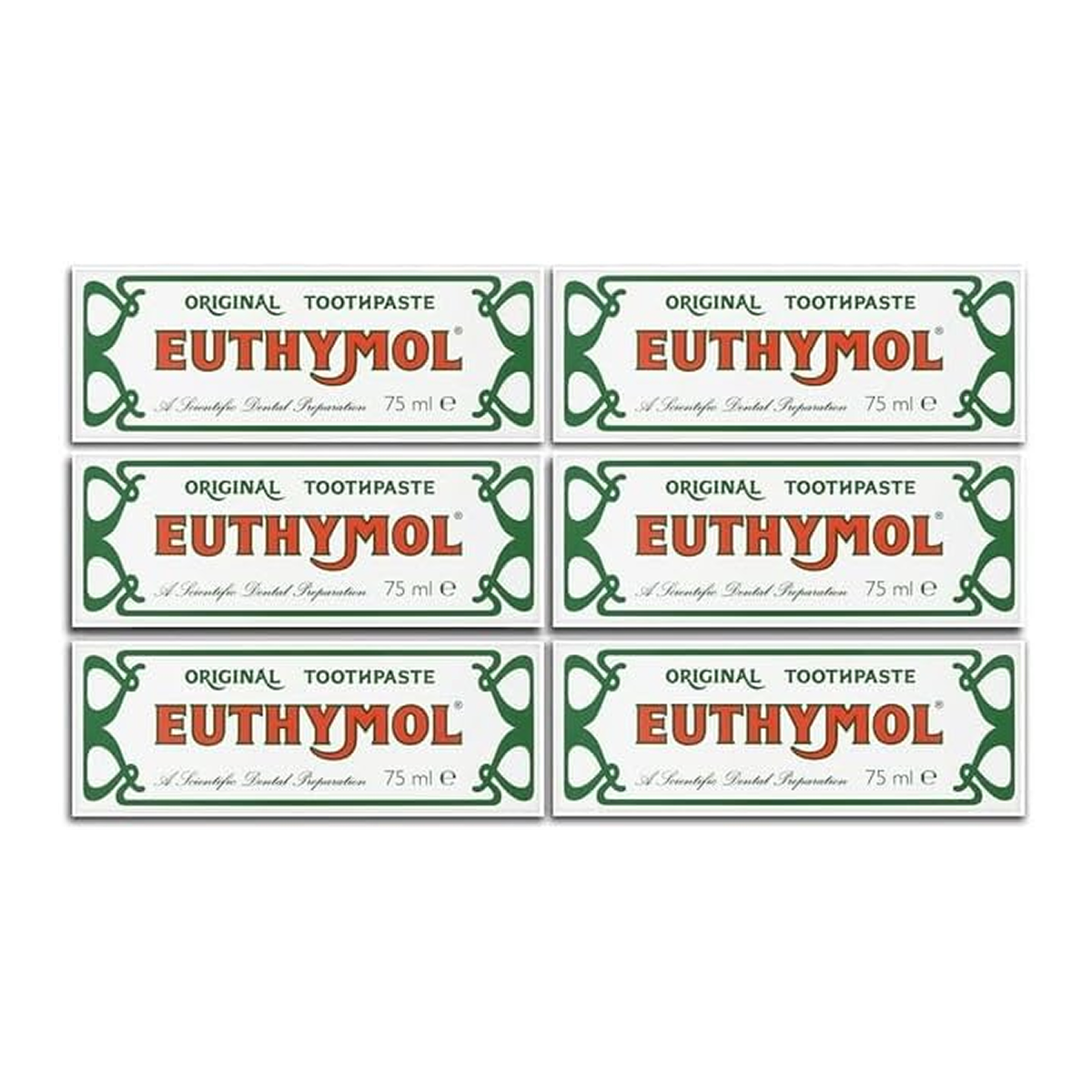 Verbasa Confec Euthymol Original Toothpaste 75 ml (Pack of 6)