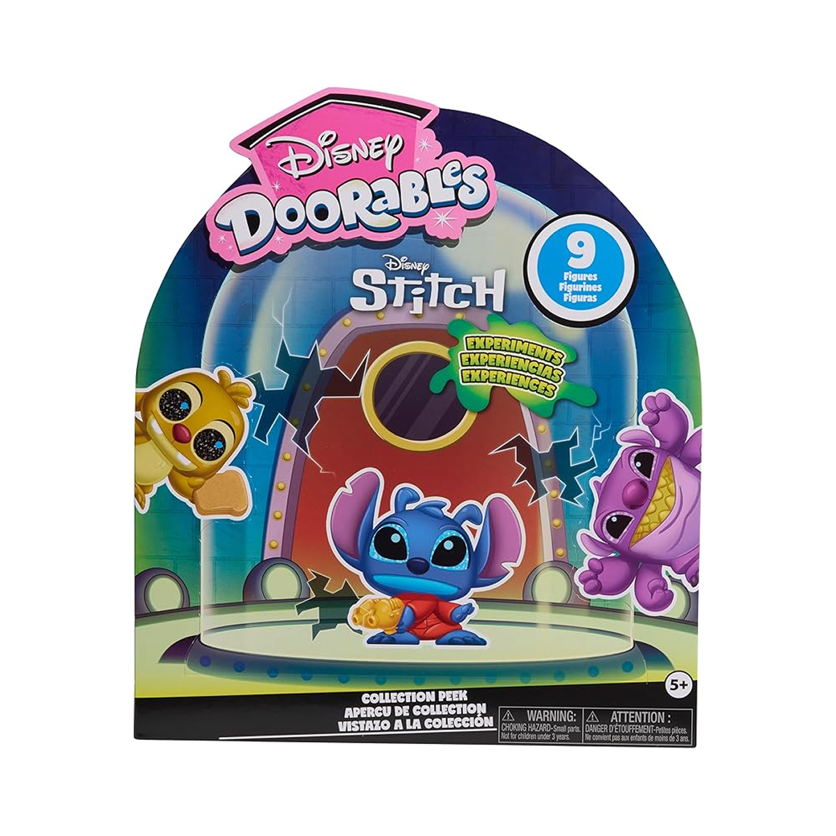 Just Play Disney Doorables Stitch Experiments Collection Peek (9 Figures)