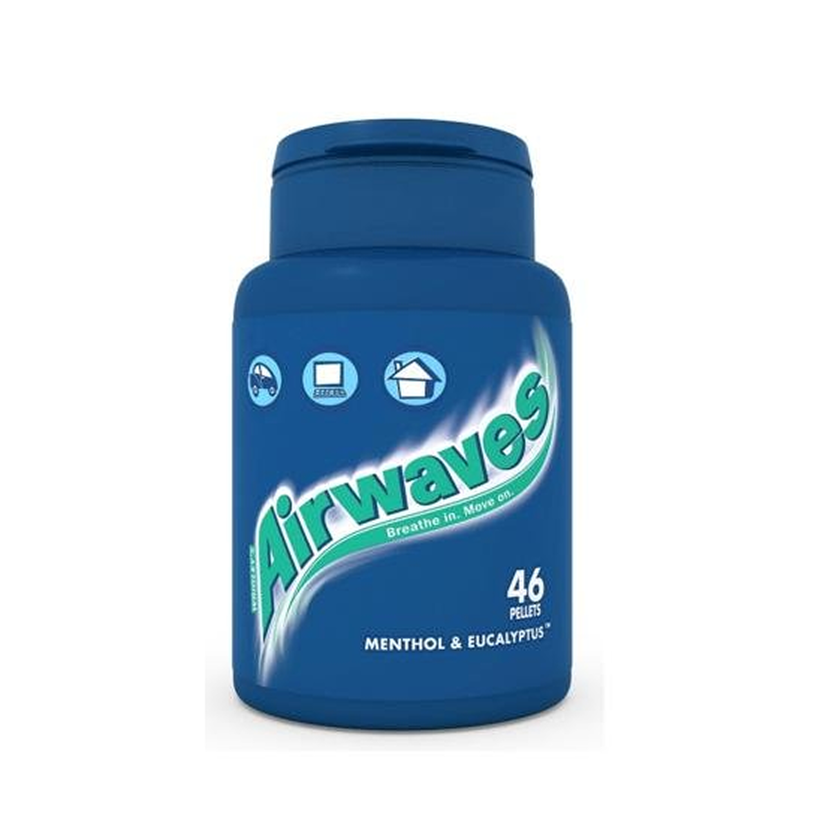 Wrigley’s Airwaves Menthol & Eucalyptus Bottle 46 pcs (Pack of 6)