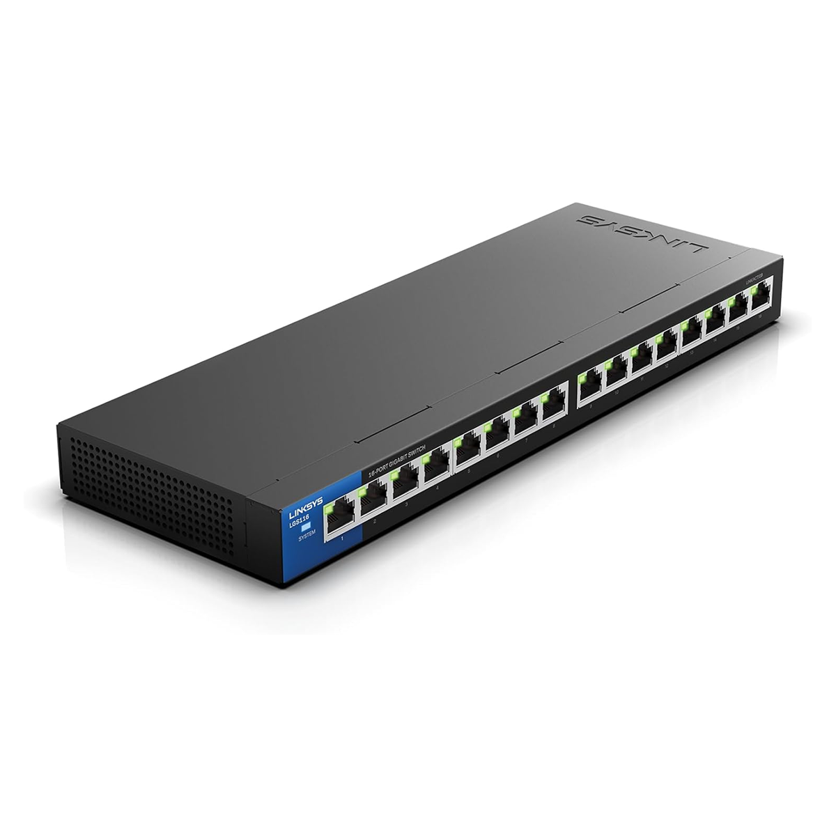 Linksys LGS116P 16-Port Gigabit Unmanaged Network Switch with 8 PoE+ Ports