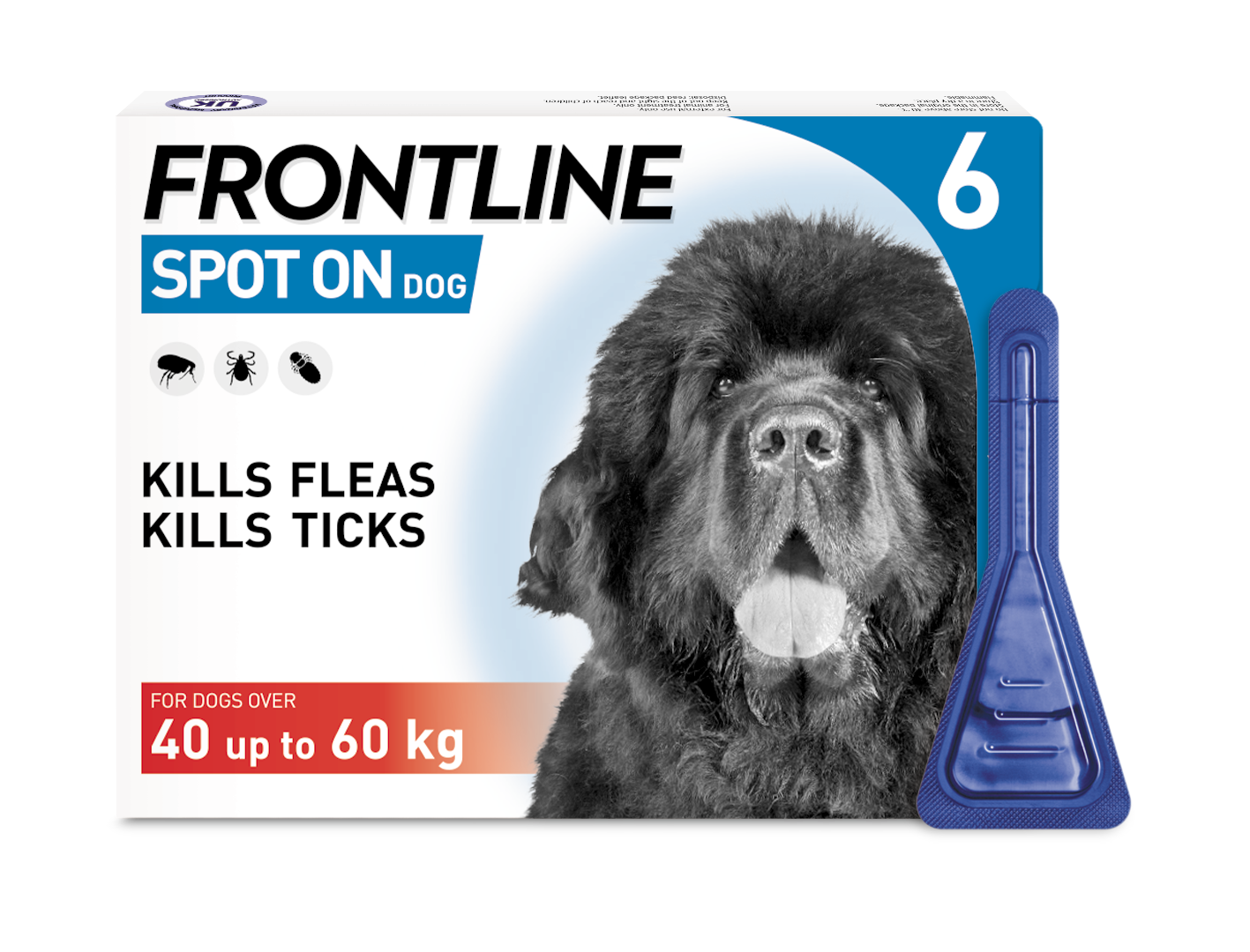 Frontline Spot On Flea & Tick Treatment X Large Dog (40+kg) - 6 pipettes