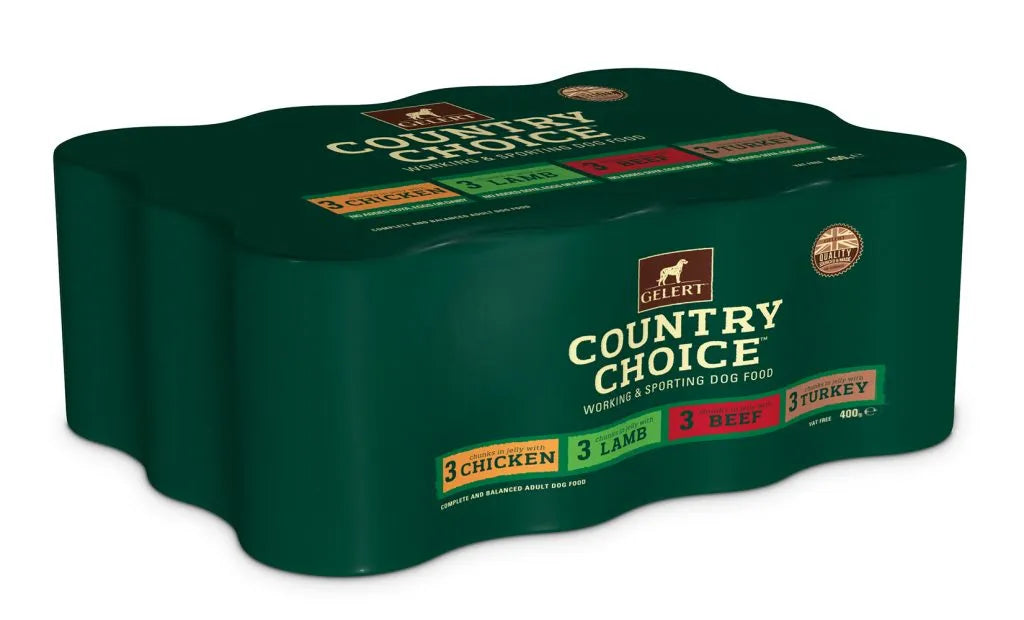 Gelert Country Choice Work & Sport Dog Variety Pack 12 x 400g
