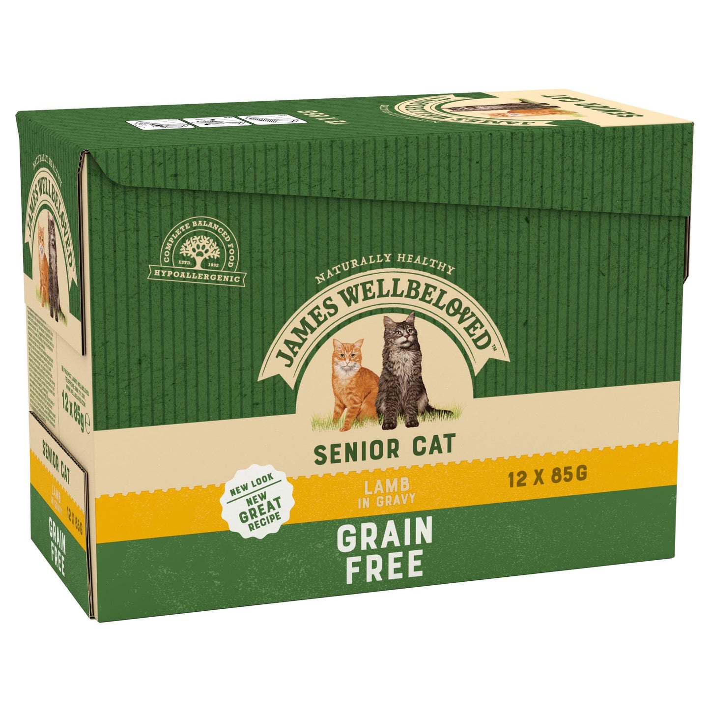 James Wellbeloved Lamb Senior Cat Pouch - 12 x 85g