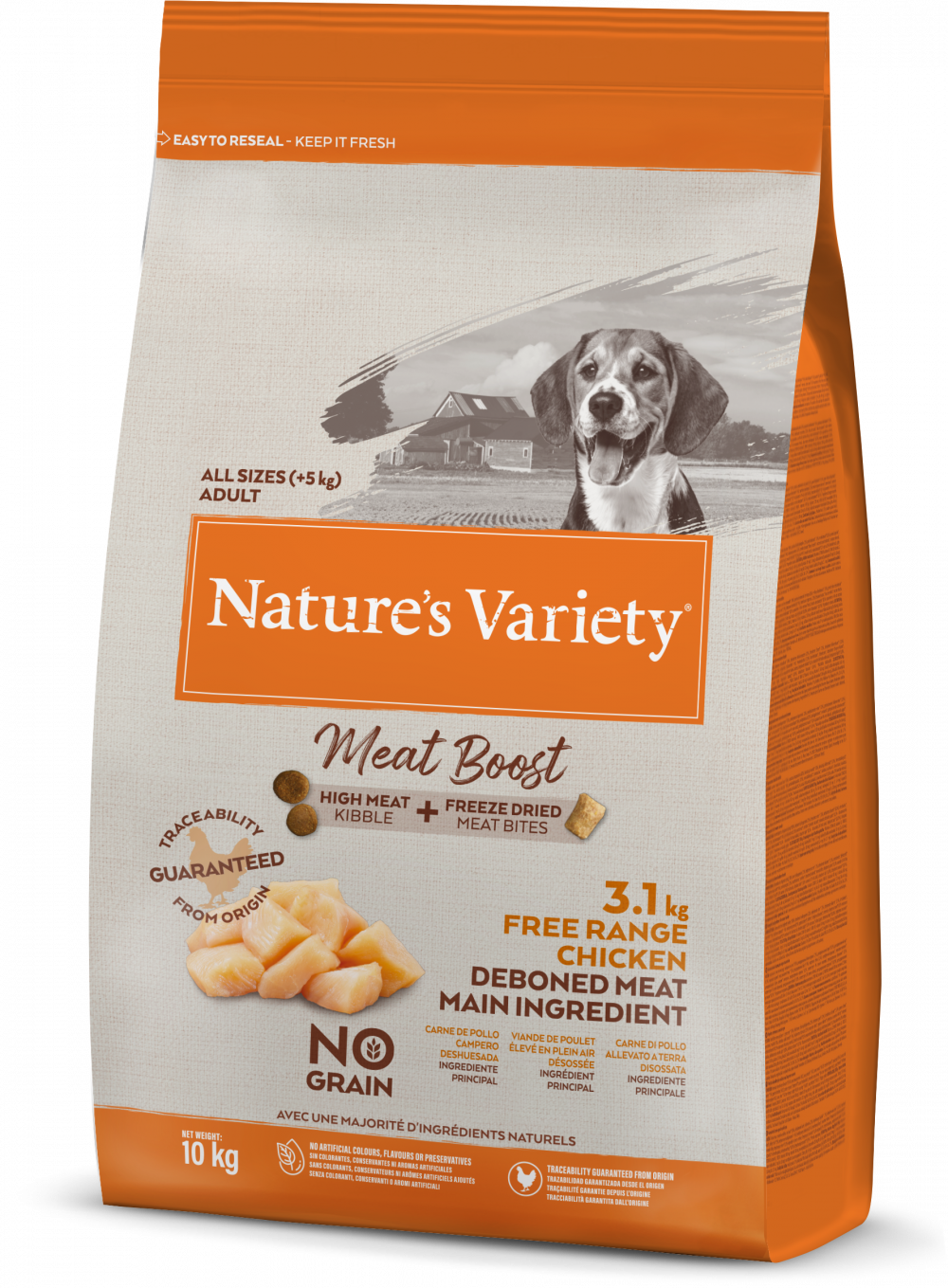 Nature's Variety Meat Boost Free Range Chicken Adult Dry Dog Food