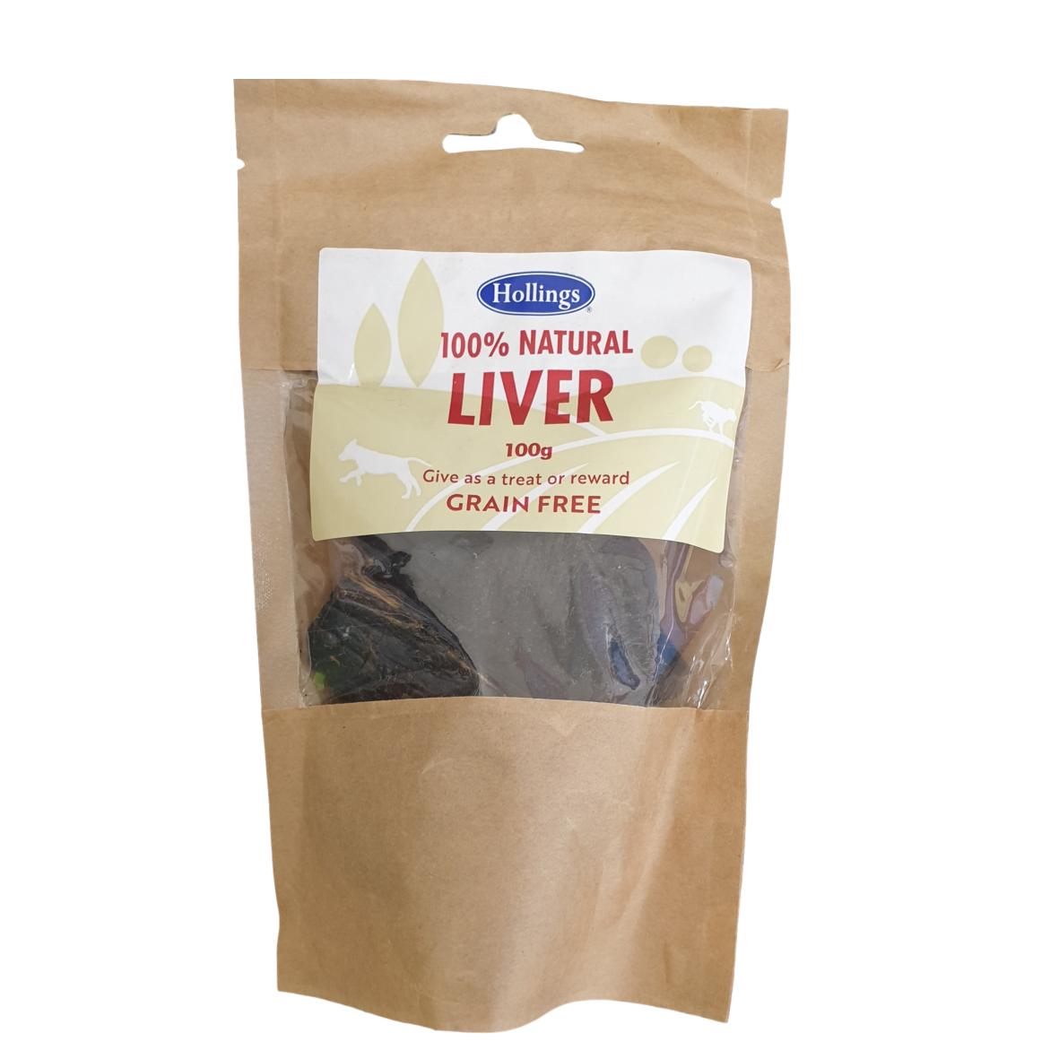 Hollings Liver Air Dried Pre Pack Natural Dog Chews 100g