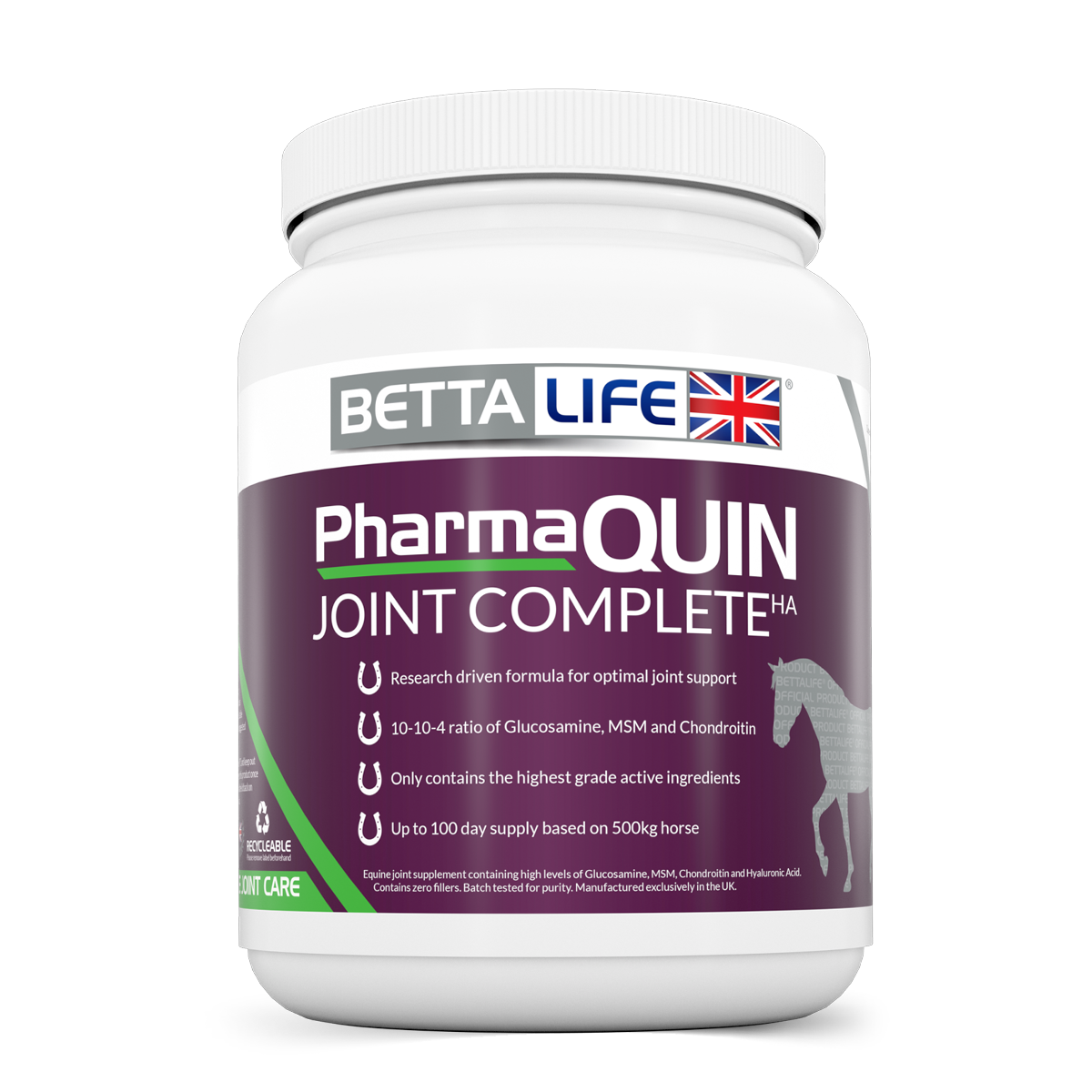 BETTALife PharmaQuin Joint Complete HA Equine 1kg