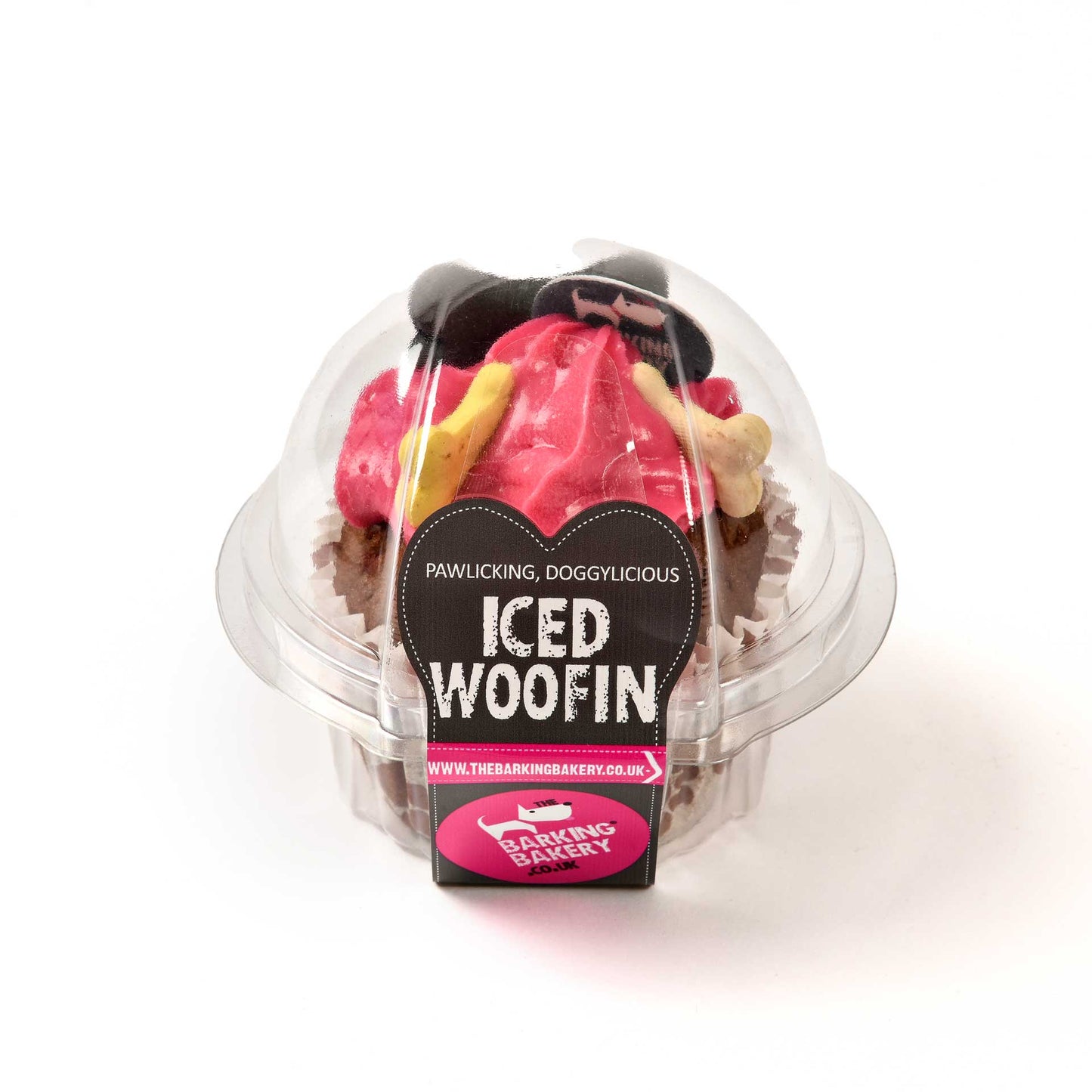Barking Bakery Vanilla Woofin with Pink Frosting Dog Cake
