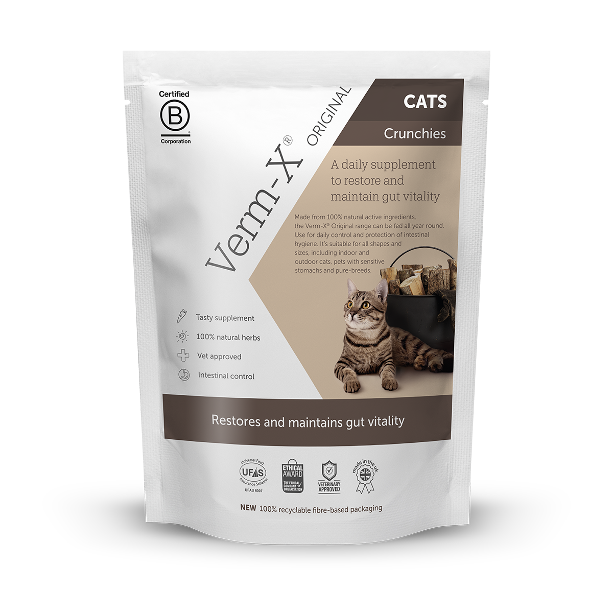 Verm-X Original Crunchies for Cats Treats 60g