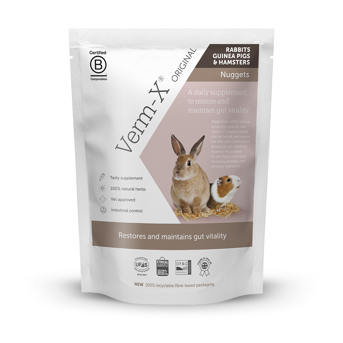 Verm-X Original Nuggets for Rabbits/Guinea Pigs and Hamsters 180g